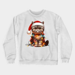 Christmas Exotic Shorthair Cat Crewneck Sweatshirt